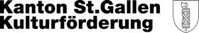 Logo des Kanton St. Gallen Kulturförderung schwarz auf weissrderung